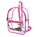 Mochila escolar transparente em PVC impermeável para crianças