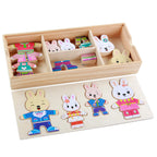 MixLook Kids versão Coelhos com peças trocadas