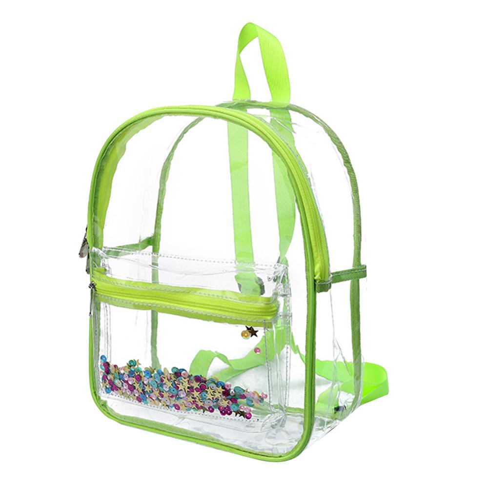 Mochila transparente confortável para uso diário infantil