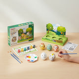 Kit Ovinhos para Pintar com tintas, pincéis e cenário decorativo
