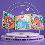 Livro magnético infantil com três quebra-cabeças educativos