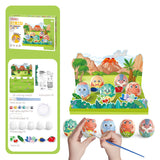 Kit de pintura infantil com ovinhos nos temas Dinossauro, Princesa e Unicórnio