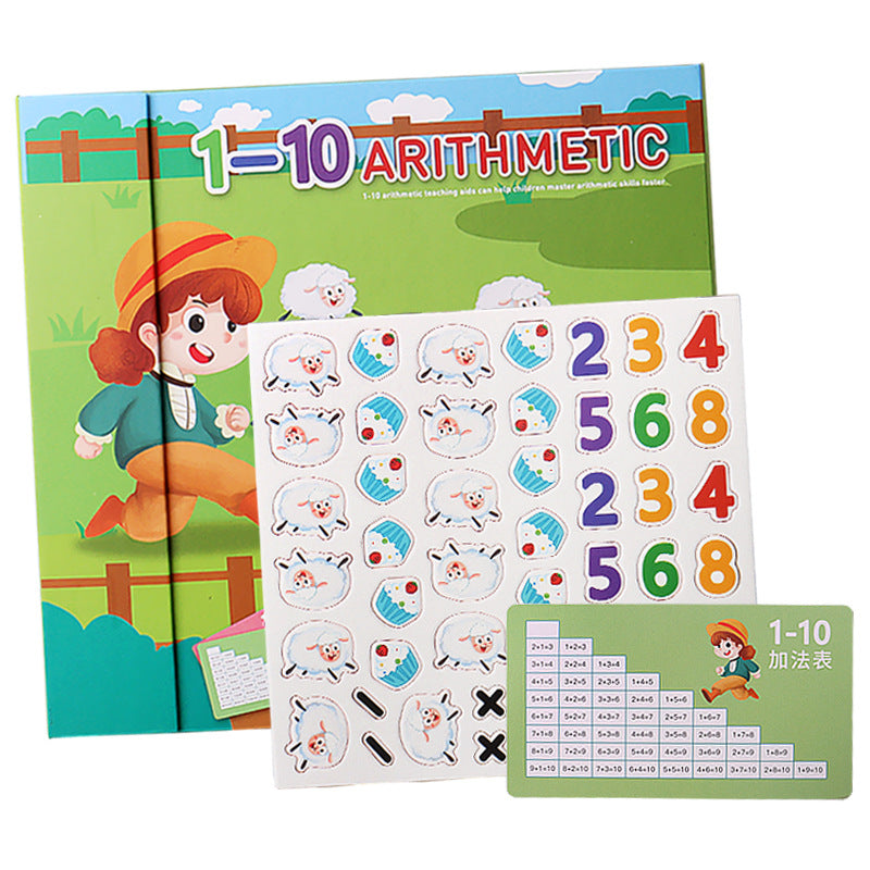 Páginas ilustradas do livro MathPlay com desenhos animados