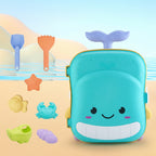 Conjunto de brinquedos de praia com pá, ampulheta e acessórios