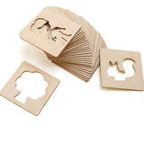 Kit de Pintura com Moldes, opção com 20 ou 60 gabaritos de madeira