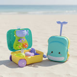 Kit brinquedos de praia infantil baleia com 8 peças