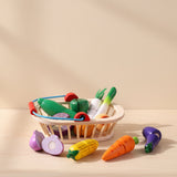 MiniChef Kids, kit de verduras de corte com velcro de madeira