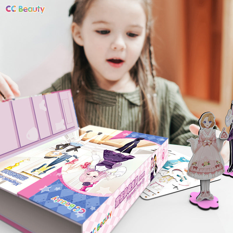 Pequena Estilista™ livro magnético de moda com roupas reutilizáveis