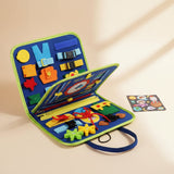 SensoryBook Montessori, livro sensorial de feltro na cor rosa