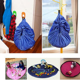 Tapete organizador de brinquedos impermeável com saco de armazenamento