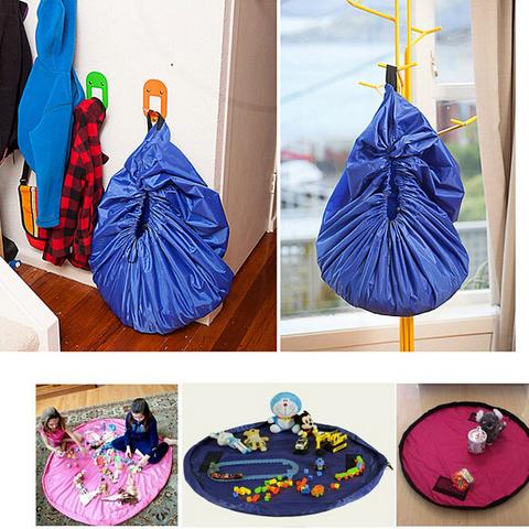 Tapete organizador de brinquedos impermeável com saco de armazenamento