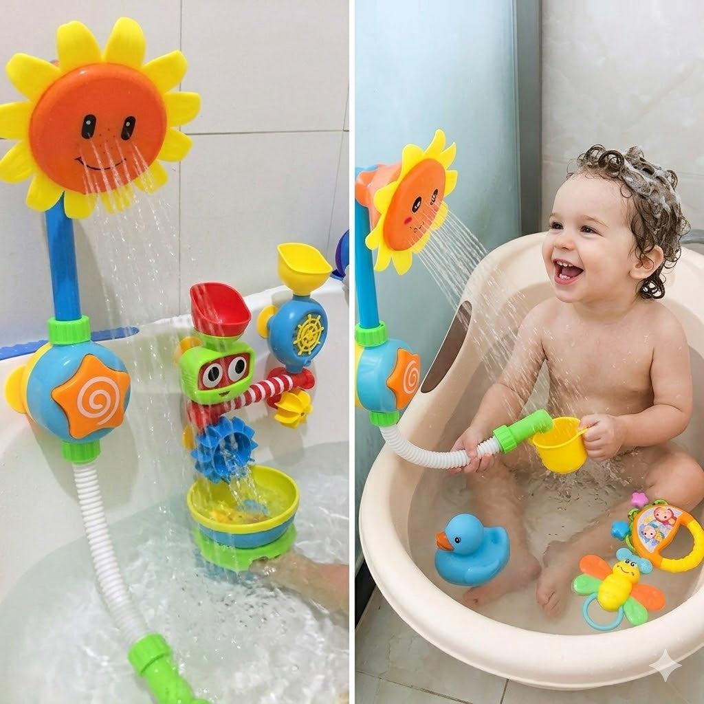 Girassol Splash - Chuveirinho Girassol Interativo para Banho Infantil
