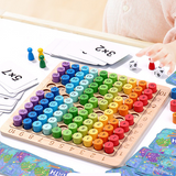 Tabuada Mágica Montessori em madeira para aprender multiplicação